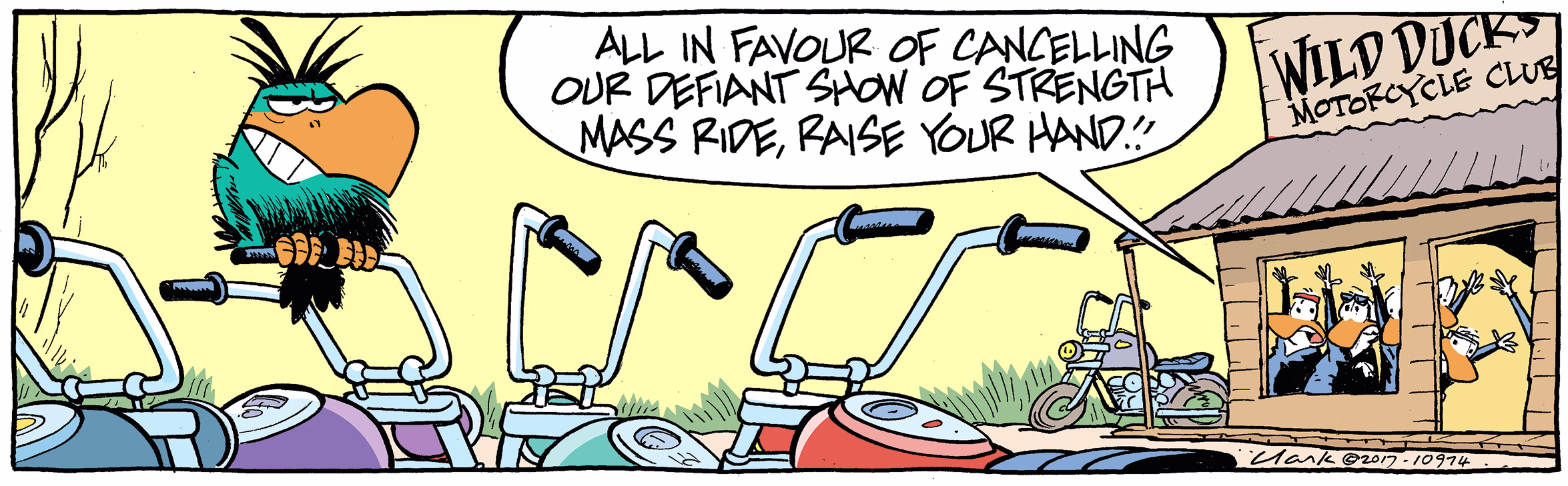 Show of Strength Colour Cartoon